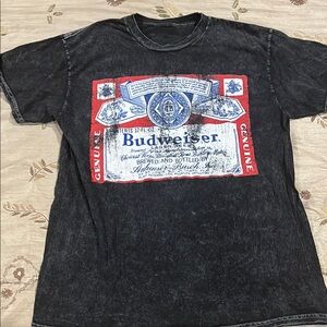 Budweiser Black Graphic T-Shirt for Men